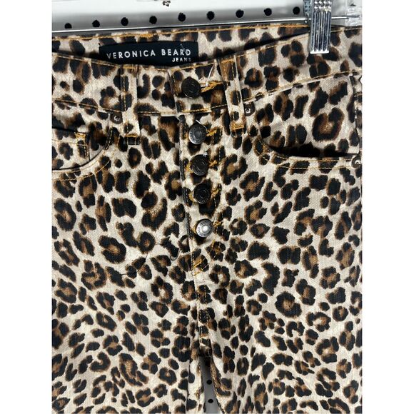 Veronica Beard leopard print jeans size 24 - Picture 5 of 11